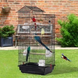 Large Bird Cage Open PlayTop Parrot Cage Budgie Cage w/ Stand Cockatiel Parakeet - Picture 1 of 17
