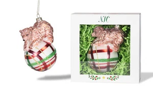 North Star Christmas | Playful Bear Glass Ornament | Baby Collection - Picture 1 of 7