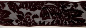2&5/8" BLACK ORGANZA CUT VELVET WIRED RIBBON HOLIDAY GIFT TRIM 15 YARDS - Picture 1 of 1