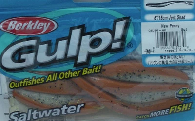 Berkley 1156872 GSJS6-NP Gulp 6 " Salzwasser Jerkshad Neu Penny - Bild 1 von 3
