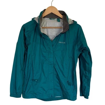 Marmot Kids Hooded Zip Front Nylon Jacket Size Large Blue Windbreaker All Season - Image 1 of 4