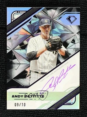 2025 Diamond Icons White Polychromatink Purple Black 9/10 Andy Pettitte Auto - Image 1 of 3