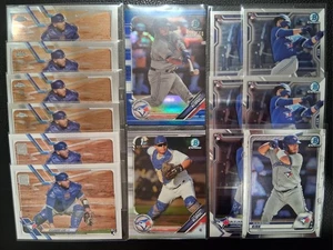 ¡Lote de 14 tarjetas ALEJANDRO KIRK! Bowman/Topps refractor azul cromo #/150 Blue Jays - Imagen 1 de 2