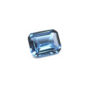 Light Blue Spinel Rectangle Faceted Gemstone Emerald Cut Blue Spinel Gem - Picture 1 of 25