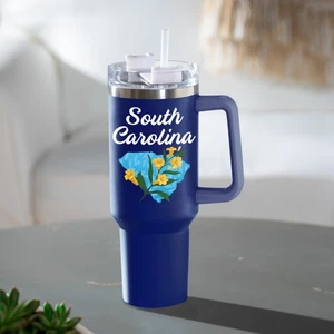 Tumbler Stainless-Steel Canyon Cup w/ Straw, South Carolina, 40oz, Gift Box - Picture 1 of 3