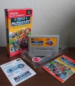 Super Nintendo SNES JAPAN NTSC-J Mario Kart + CONTROLLER CARD Free Shipping - Picture 1 of 11