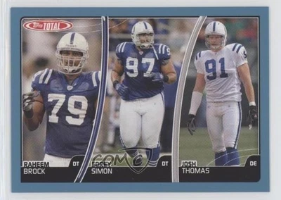 2007 Topps Total Blue Raheem Brock Corey Simon Josh Thomas #129 - Image 1 of 2