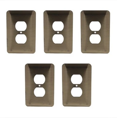 5 Leviton JUMBO 古董黄铜壁板插座盖 89303-ATB — 第 1/4 张图片