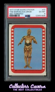 1977 Star Wars Sticker #37 C-3PO PSA 6 (EX-MT) - Bild 1 von 2