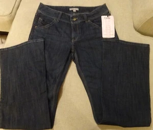 New CABI JEANS #638L Mid Rise Boot Cut Stretch  Flap Pocket Med Wash Size 10 - Picture 1 of 7