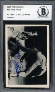 1985 Topps Rose #53 Pete Rose Authentic Autograph BGS Authentic Auto - Picture 1 of 2