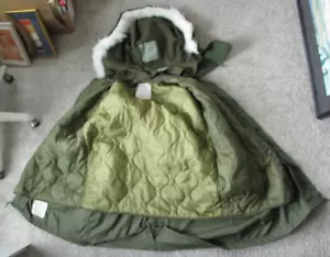 USGI Extreme Cold Weather Parka Fishtail M65 w/ liner & hood Medium reg. 37" 41" - Picture 1 of 14