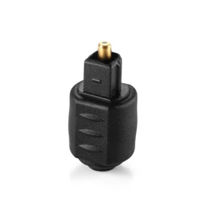 Round To Square Mini Jack Plug To Toslink Optical Audio Adapter Female To Male - Picture 1 of 7