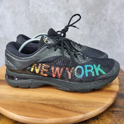 Asics Gel Kayano 25 NYC Marathon Running Shoes Mens 12 Black  Trainers 1011A021 - Image 1 of 4