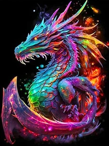 Dragon Diamond Painting Kits, Animal Diamond Art Kits for Adults 5D, Diamond Art - Picture 1 of 6