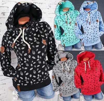 Damen Kapuzenpullover Hoodie Sweatshirt warmer Fleece Pulli  M L XL 2XL 3XL K02 - Bild 1 von 4