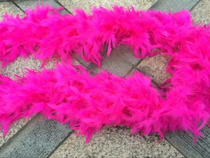 Chandelle Feather Boa Turkey Feather Boa 80g 2 Yards Thick Luxuary Boas - Picture 1 of 7
