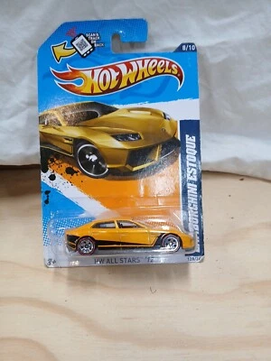 Hot Wheels 2012 HW All Stars Lamborghini Estoque amarillo escala 1/64 Foto 1 de 3