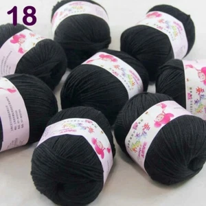 BabyDK 8 Balls x 50gr Cashmere Silk Wool Hand Knit Wrap Shawls Crochet Yarn 18 - Picture 1 of 24