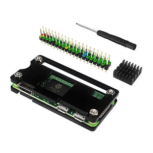 For Raspberry Pi Zero W Acrylic Shell Case Pin Heatsink Protective Case Kit - Picture 1 of 3