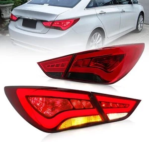 VLAND 2xRed Smoke LED Tail Lights For 2011-2014 Hyundai Sonata Brake Rear Lamps - Foto 1 di 14