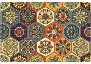 Tischsets Platzsets Orientalisch MOTIV bunte Mosaik Fliesen 1 Stk. abwaschbar - Bild 1 von 1
