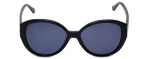 Gafas de sol de diseñador Judith Leiber JL5017-01 en negro en lentes grises - Imagen 1 de 6