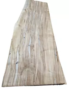 Maple Spalted Ambrosia Wormy wood veneer 11" x 31" raw no backer 1/42" thickness - Picture 1 of 4