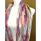 Abstract Pink Purple Scarf Infinity Lightweight Neckscarf One Size Spring Summer