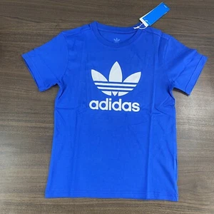 adidas Adicolor Trefoil Blue Tee Unisex Y-shirt Kids Sz XL - Picture 1 of 4