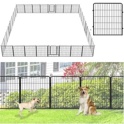 Cerca temporária SQIREP 32"H decorativa de metal para jardim externo sem barreira de escavação - Imagem 1 de 4