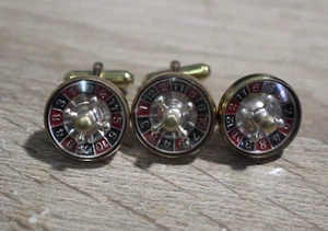 Vintage Austria Roulette Wheel Cufflinks and Pin - Picture 1 of 14