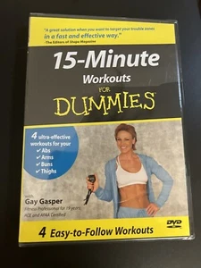 15 MINUTE WORKOUT FOR DUMMIES DVD WITH GAY GASPER BRAND NEW - Foto 1 di 1
