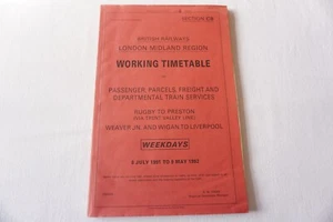 1991 London Midland Railway Working Timetable Sect CB Wigan Liverpool - Picture 1 of 7