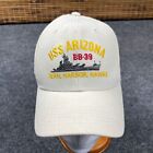 Hawaiian Headwear Uss Airzona Bb-39 Snapback Cap Adult White Pearl Harbor Hat