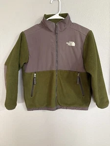 The North Face Fleece Denali Jacket Full Zip Boy's Size M Green & Green - Picture 1 of 6