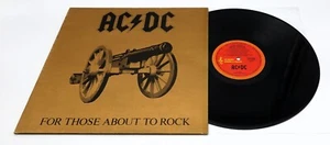 AC/DC For Those About To Rock 1981 Vinyl LP Record Aussie Alberts 1st Press VG+ - Picture 1 of 8