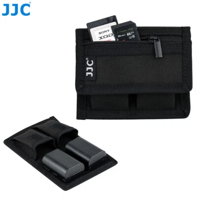 2 Slot Camera Battery + Card Pouch Bag Holder fr Canon EOS R RP 5DM4 5DM3 6DM2 - Image 1 of 4