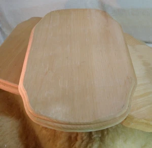 TARGHE INCOMPIUTE LEGNO DI BETULLA CON ANGOLO FRANCESE BORDO INSTRADATO 9,5X6,5X,75" SET DI 12 - Foto 1 di 13