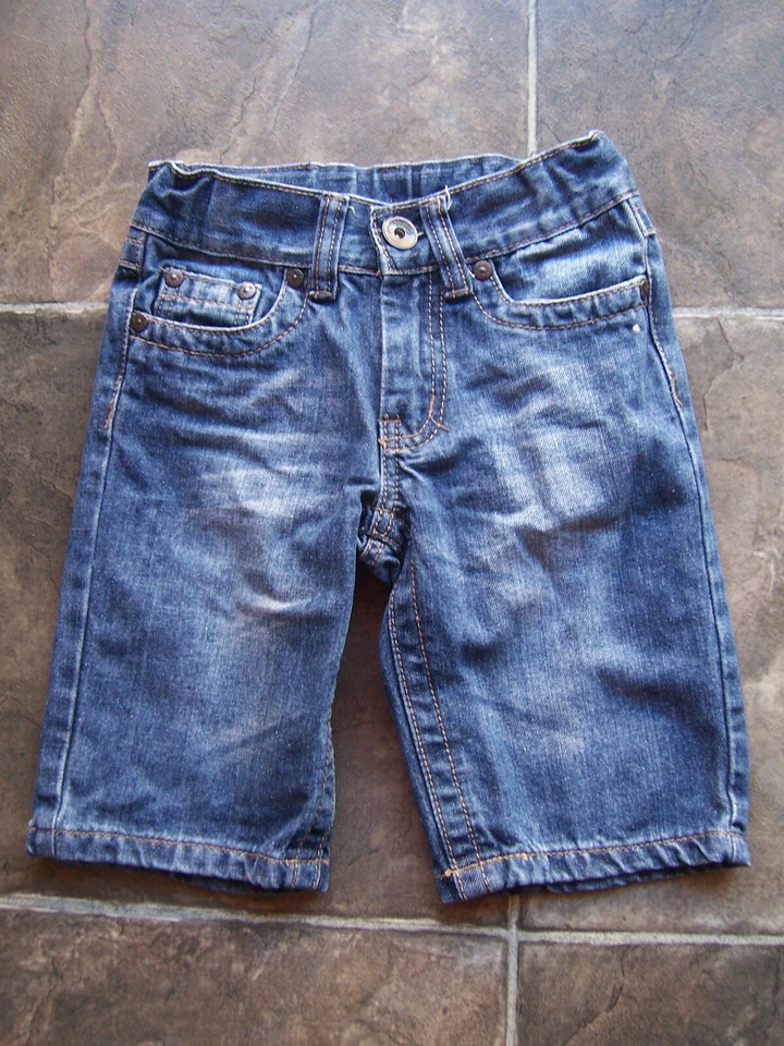 Boy's Pumpkin Patch Navy Denim Shorts Size 4 GC - image 1 of 1