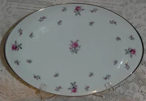 MEITO ROSECHINTZ OVALE SERVIERPLATTE 12" JAPANISCHE ROSEN - Bild 1 von 1