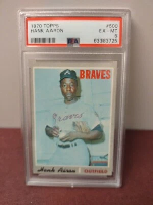 1970 Topps Baseball Hank Aaron #500 PSA 6 como nuevo "Atlanta Braves" ⚾⚾ Foto 1 de 2