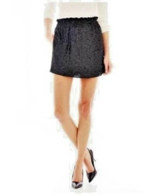 JOE FRESH 亮片裙黑色 M 6 8 Club 鸡尾酒迷你设计师串珠网铃 — 第 1/3 张图片