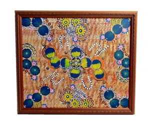 BEATRICE GIBSON Aborigine Künstler Malerei Tomate Passion Obst Busch - Bild 1 von 10