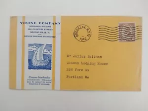 New York: Brooklyn 1942 Viking Company Insurance 1-1/2c Advertising Cover - Picture 1 of 2