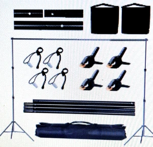 Backdrop Stand 6.5x10ft Photo Video Studio Adjustable Backdrop Stand for Part... - Picture 1 of 3