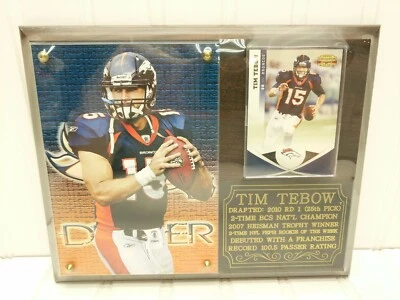 Tim Tebow Gators Broncos Heisman Foto y Tarjeta Placa Sellada Nueva 8" X 10".  Foto 1 de 4