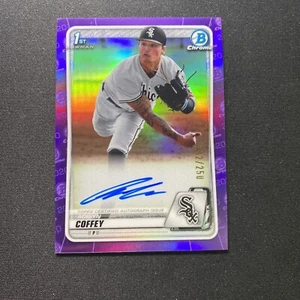 Adisyn Coffey 2020 Bowman Draft Purple Refractor Auto #/250 1st White Sox RC - Picture 1 of 2