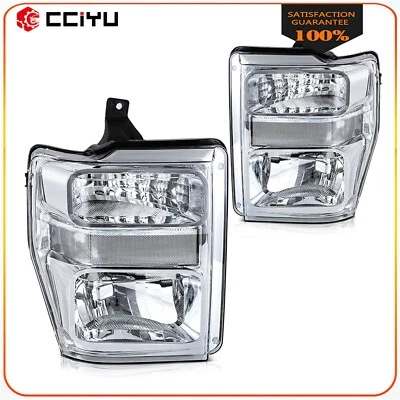 Headlights Assembly For 2008-2010 Ford F-250 F-350 F-450 F-550 Super Duty Pair - Image 1 of 4