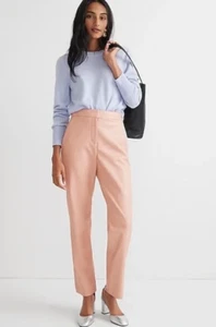 J. nuova con etichetta Pantaloni donna Crew Kate gamba dritta ecopelle taglia 12 - Foto 1 di 8
